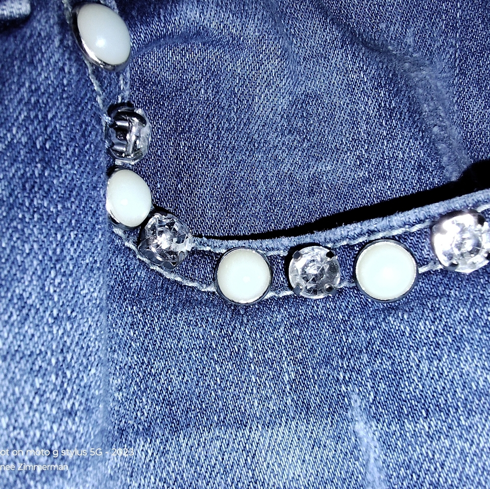 Black Label by Chicos Rhinestone Jeans